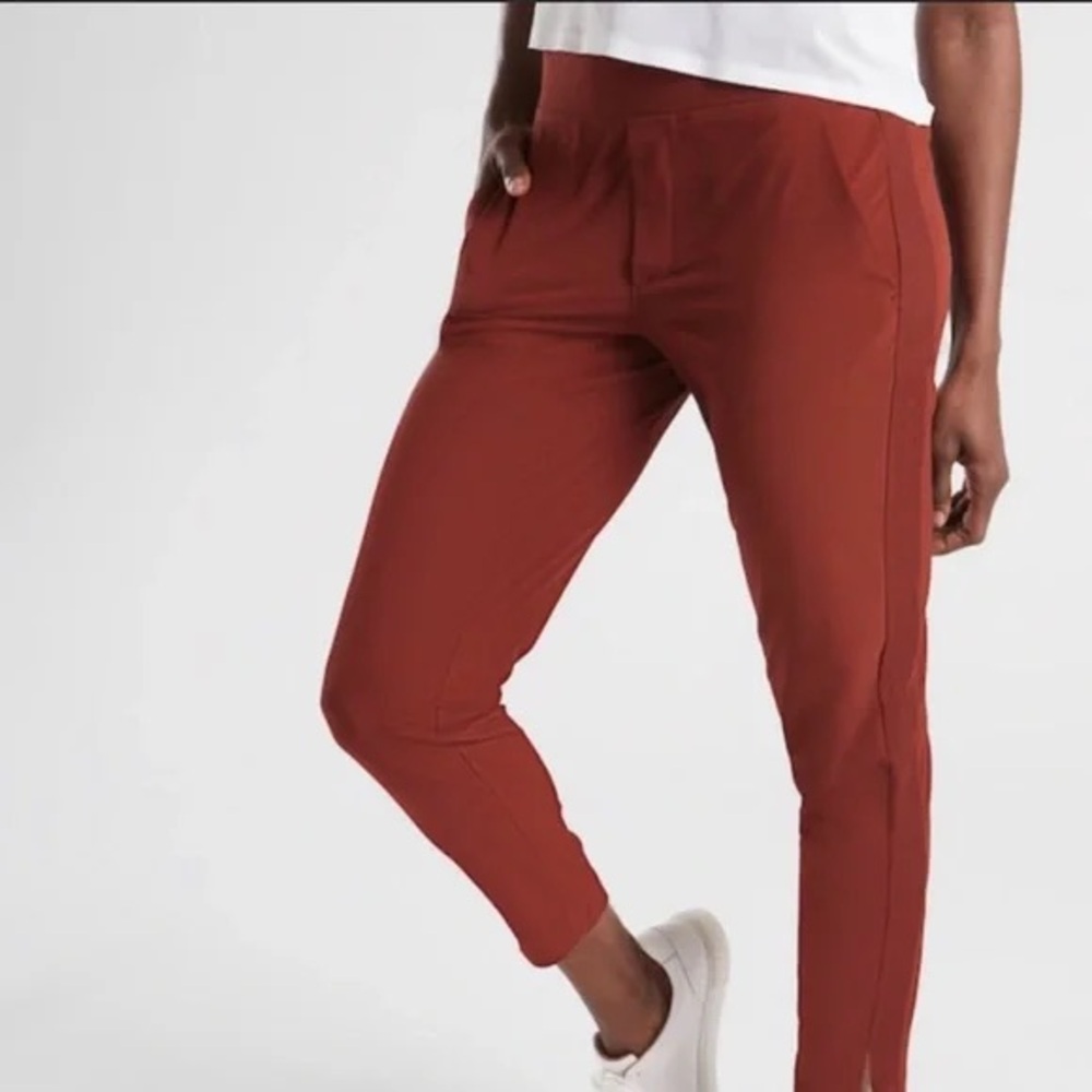 Athleta Brooklyn Women’s Mid Rise Red Ankle Pants Size 10